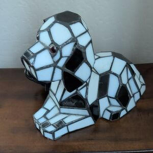Tiffany Glass Style Dalmatian Lamp